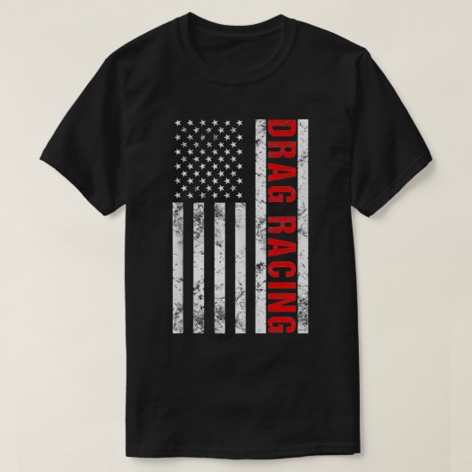 American Flag Drag Racing T-Shirt (Design vorne)