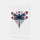American Flag Dragonfly Patriotic 4. Juli Red Acrylschild (Winkel)