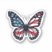 American Flag Dragonfly Patriotic 4. Juli Red Aufkleber (Vorderseite)