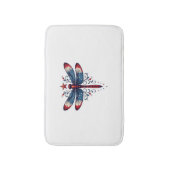 American Flag Dragonfly Patriotic 4. Juli Red Badematte (Vorderseite Vertikal)