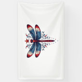 American Flag Dragonfly Patriotic 4. Juli Red Banner (Vertikal)