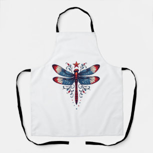 American Flag Dragonfly Patriotic 4. Juli Red Schürze
