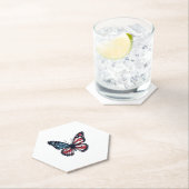 American Flag Dragonfly Patriotic 4. Juli Red Untersetzer (Vor Ort)