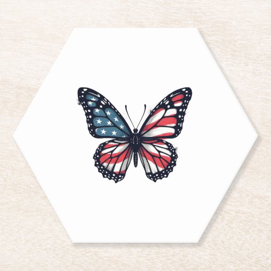 American Flag Dragonfly Patriotic 4. Juli Red Untersetzer (Vorderseite)