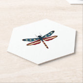 American Flag Dragonfly Patriotic 4th of July Red Untersetzer (angewinkelt)