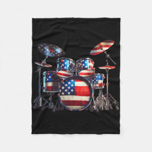American Flag Drum Drumset 4. Juli Usa Patriot Fleecedecke