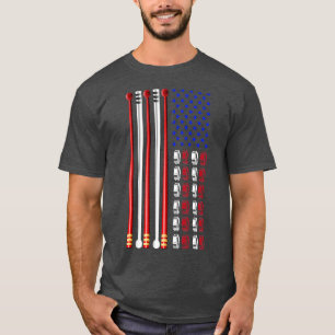 American Flag Drumsticks Drums Drummer T-Shirt