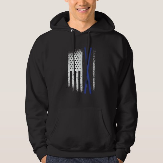 American Flag Drumsticks Hoodie (Vorderseite)