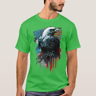 American Flag Eagle Abstract Design 1 T-Shirt