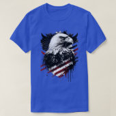American Flag Eagle Abstract Design T-Shirt (Design vorne)