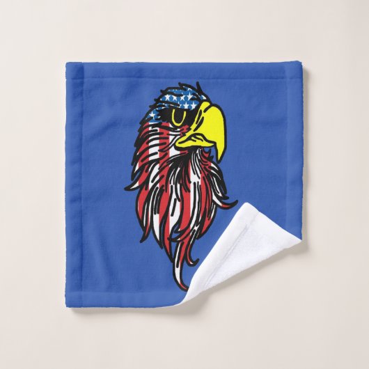 American flag Eagle Bath Towel Set (Waschlappen)
