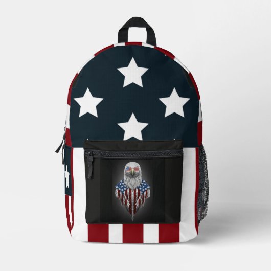 American Flag Eagle Bedruckter Rucksack (Vorderseite)