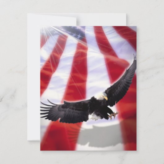 American Flag & Eagle Einladung (Vorderseite)