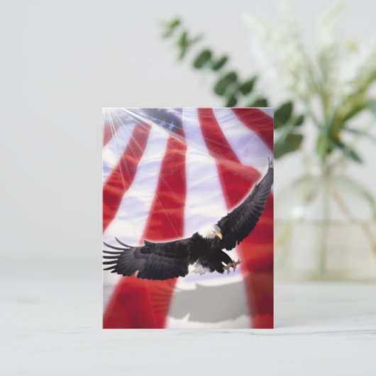 American Flag & Eagle Einladung (Stehend Vorderseite)