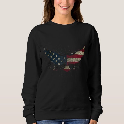 American Flag Eagle For Men Women Kids for 4th Sweatshirt (Vorderseite)