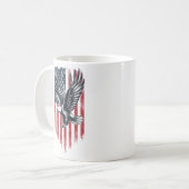 American Flag & Eagle Gift - Patriotischer Vater Kaffeetasse (Vorderseite Links)