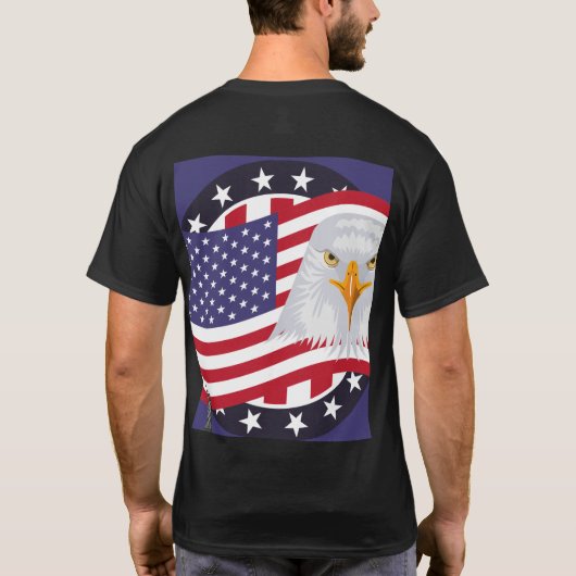 American Flag Eagle Graphic T-Shirt (Rückseite)