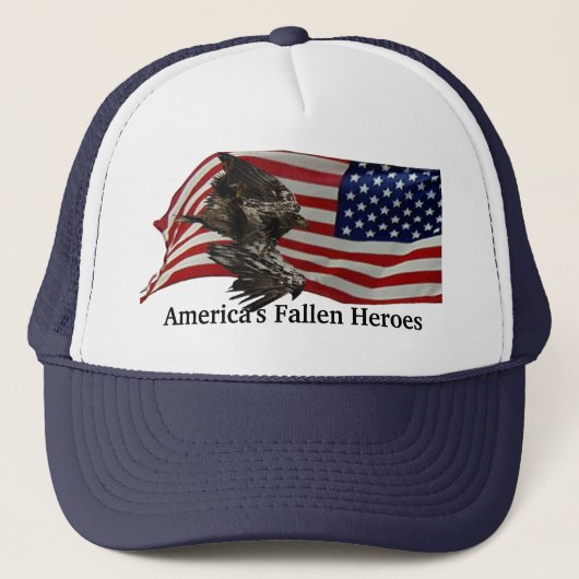AmerIcan Flag & Eagle Hats Truckerkappe (Vorderseite)