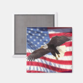 American Flag & Eagle Magnet (Vorderseite/Rückseite)