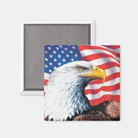 American Flag Eagle Magnet (Vorderseite/Rückseite)