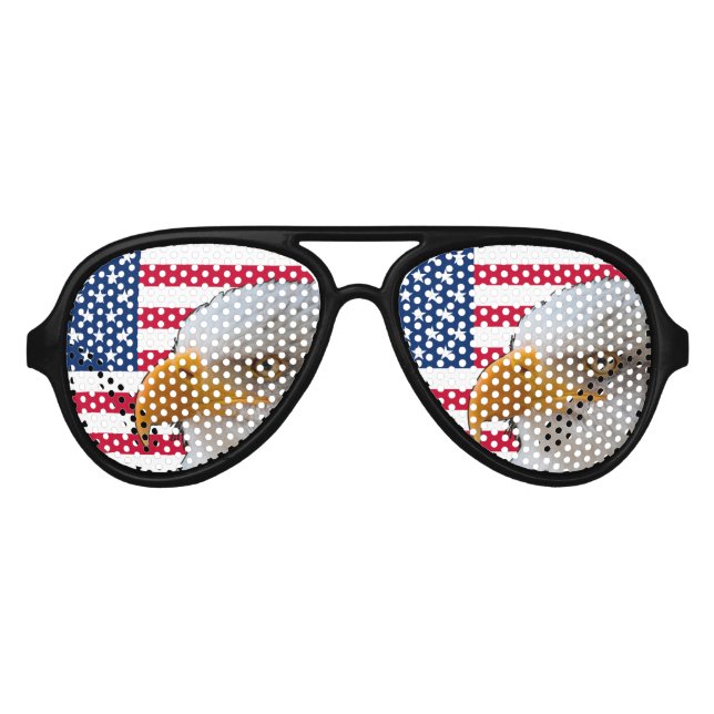 American Flag & Eagle Party Shades Sonnenbrille (Vorderseite)