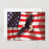 American Flag & Eagle Postcard Postkarte (Vorne/Hinten)