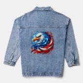 American Flag Eagle Royal Luxury Jeansjacke (Rückseite)