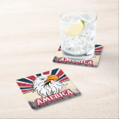 American Flag / Eagle Untersetzer Set (Vor Ort)