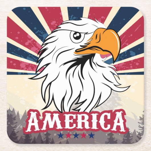 American Flag / Eagle Untersetzer Set (Vorderseite)