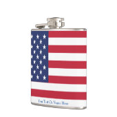 American Flag Elegance: Ehrung der USA Nation Flachmann (Links)