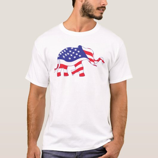 American Flag Elephant T-Shirt (Vorderseite)