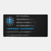 American Flag EMT Paramedic Blue Line Desk Mat Schreibtischunterlage (Vorderseite)