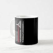 American Flag Engineer Windturbine Kaffeetasse (Vorderseite Links)