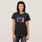 American Flag English Cocker Spaniel T-Shirt (Vorne ganz)