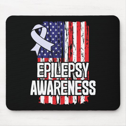 American Flag Epilepsy Awareness Ribbon Mousepad (Vorne)