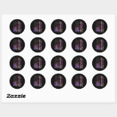 American Flag Epilepsy Awareness Support Gefärbte Runder Aufkleber (Blatt)