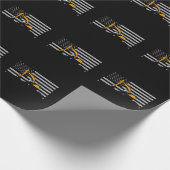 American Flag Excavator US Flag Construction Geschenkpapier (Ecke)