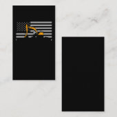 American Flag Excavator US Flag Construction Visitenkarte (Vorne/Hinten)
