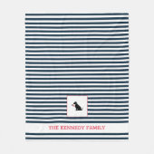 American Flag FAMILY NAME Patriotic Fun Fleecedecke (Vorderseite)