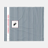 American Flag FAMILY NAME Patriotic Fun Fleecedecke (Vorderseite (Horizontal))