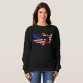 American Flag Ferret for Ferret  and Owners Sweatshirt (Vorne ganz)