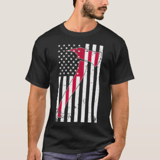 American Flag Firefighter AX für Männer und Frauen T-Shirt