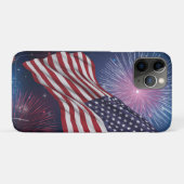 American Flag & Fireworks Case-Mate iPhone Hülle (Rückseite (Horizontal))
