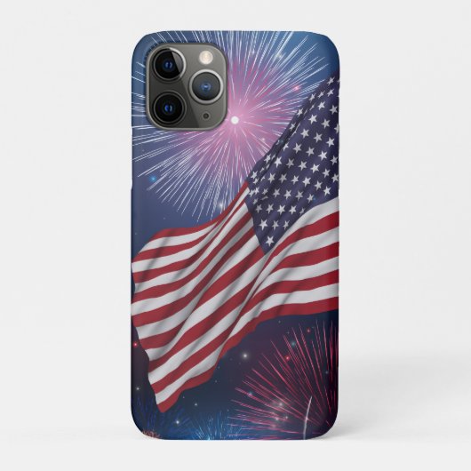 American Flag & Fireworks Case-Mate iPhone Hülle (Rückseite)