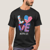 American Flag Fireworks Love Oma 4th Of July Patri T-Shirt (Vorderseite)