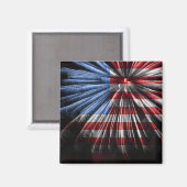 American Flag Fireworks Magnet (Vorderseite/Rückseite)