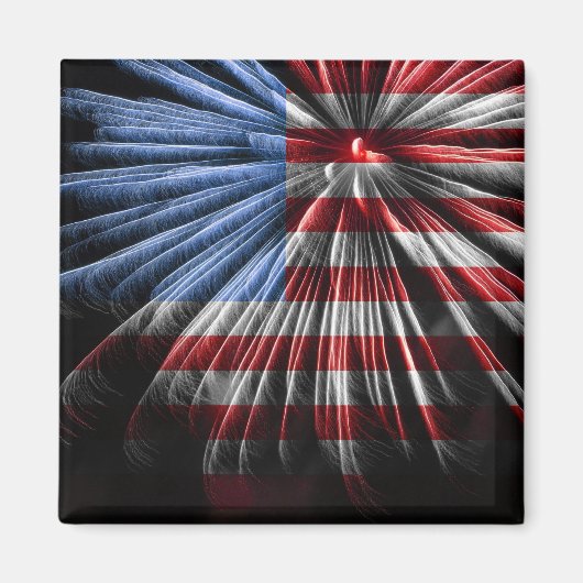 American Flag Fireworks Magnet (Vorne)