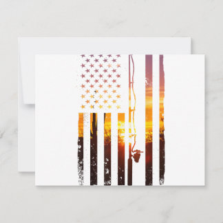 American Flag Fisherman Funny Bass Fis