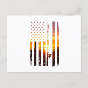 American Flag Fisherman Funny Bass Fis Begleitkarte