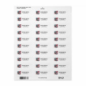 American Flag Fishing Address Label (Vorne)